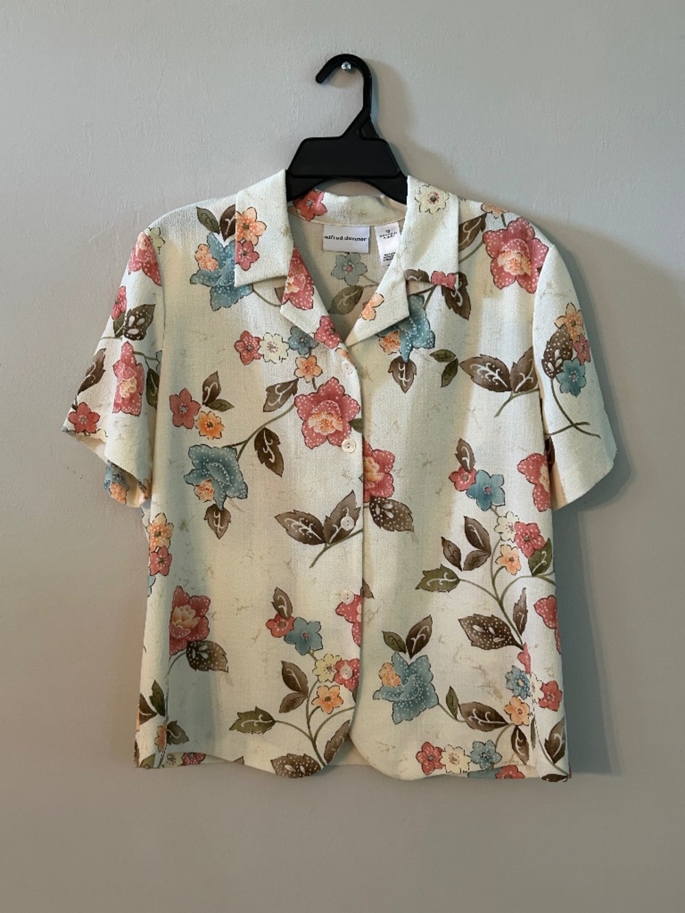 Vintage Alfred Dunner Floral Blouse 12 Cottagecore Grandmacore Whimsigoth 90’s